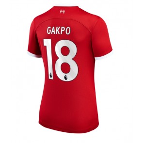 Liverpool Cody Gakpo #18 Domaci Dres za Ženska 2023-24 Kratak Rukavima